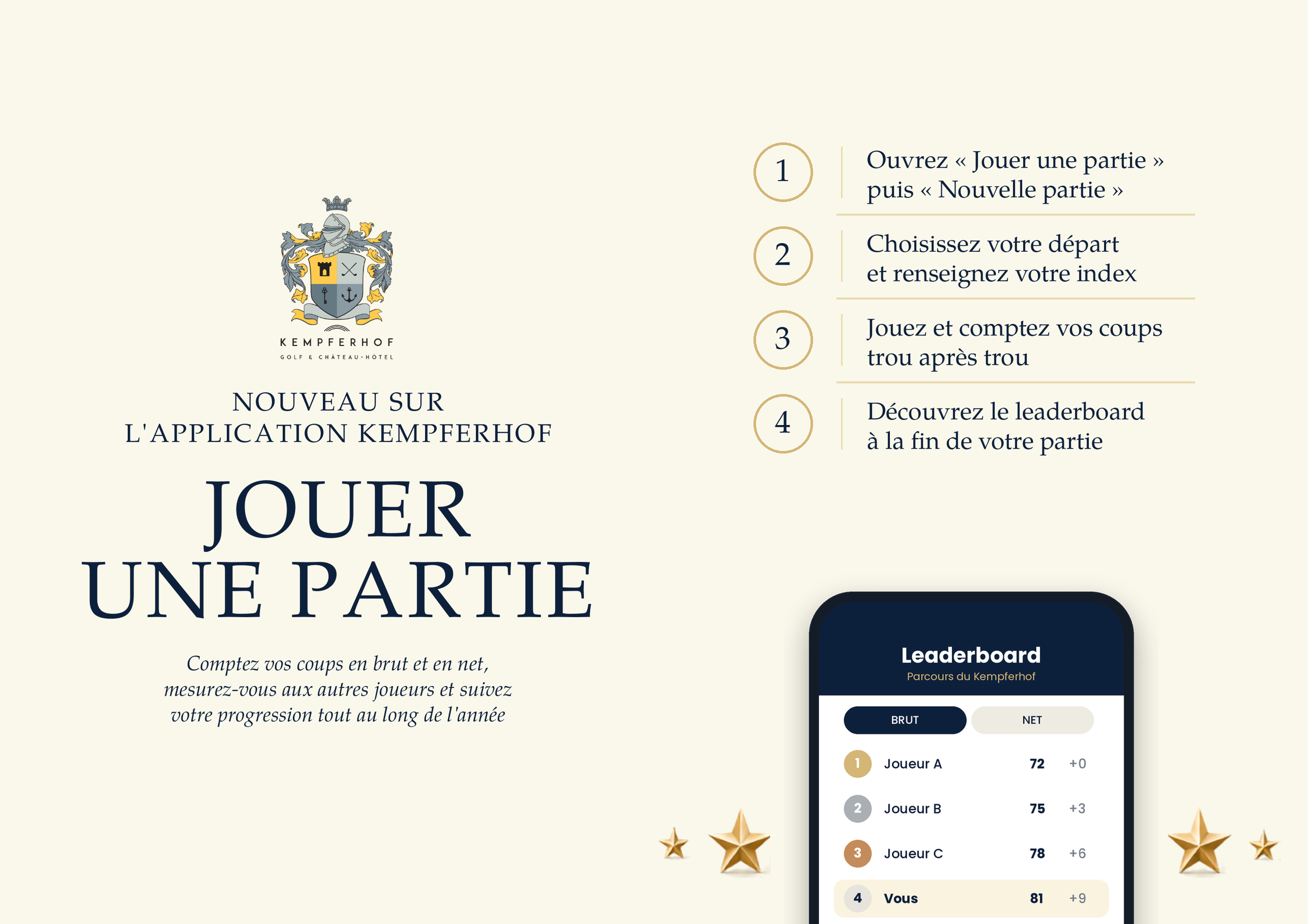 Nouveau sur l'application Kempferhof : Jouer une partie